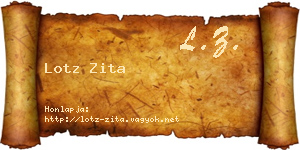 Lotz Zita névjegykártya