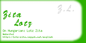 zita lotz business card